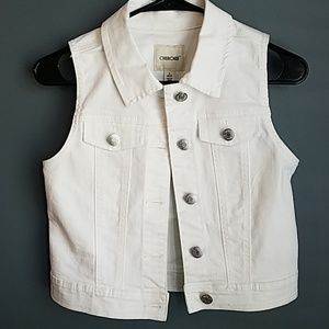 White Denim Vest